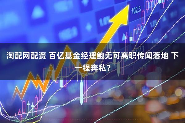 淘配网配资 百亿基金经理鲍无可离职传闻落地 下一程奔私？